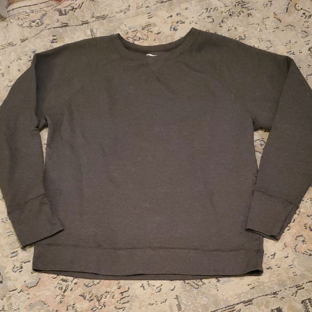 Champion Men's XL Heathered Grey Raglan Sleeve Fleece Lined Crewneck Sweatshirt